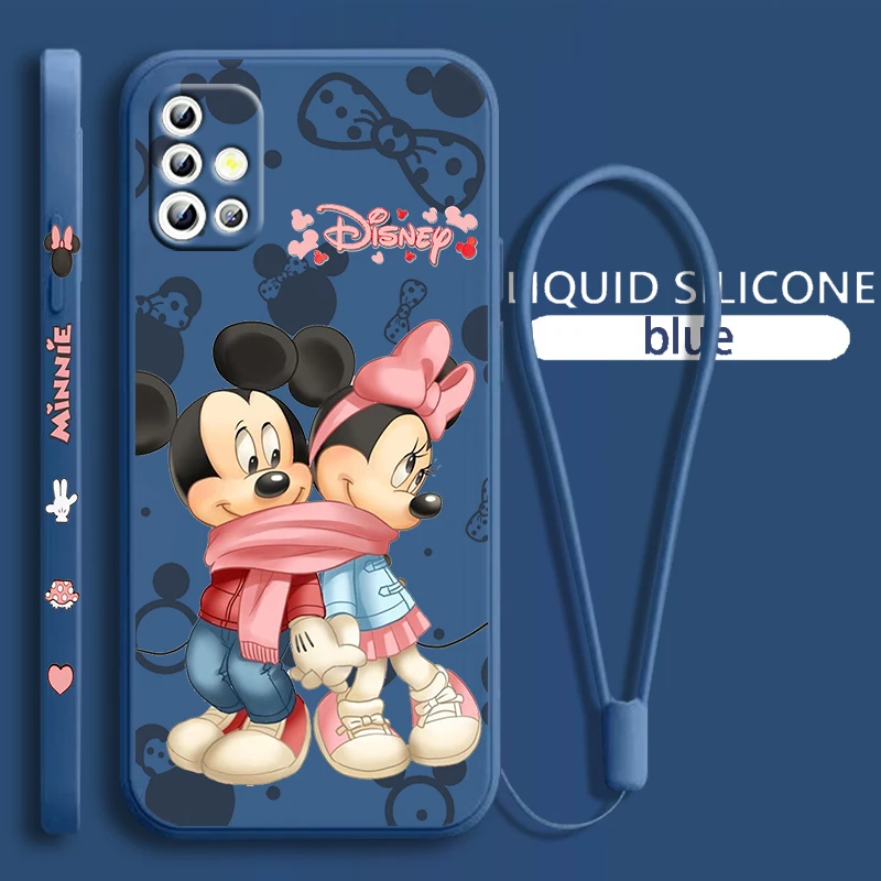 

Pink Minnie Baby Cute For Samsung Galaxy A71 A51 A81 A91 A41 A31 A21S A11 A01 A50 A30 A20S Liquid Left Rope Phone Case Fundas