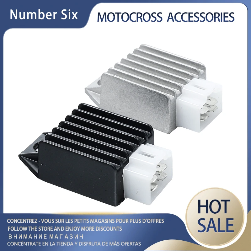 Универсальный мотоциклетный электровелосипед, 12 В, 4-контактный, регулятор напряжения, двухволновый выпрямитель, 50 куб. См, 90 куб. См, 110 куб. См, 125 куб. См