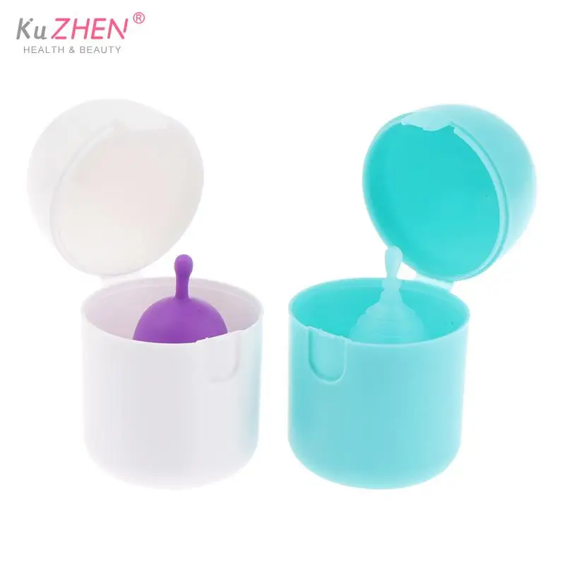 

1PCS Foldable Menstrual Cup Sterilizer Feminine Hygiene Woman Lady Cup For Menstrual Period Sterilizing Menstrual Cup Box