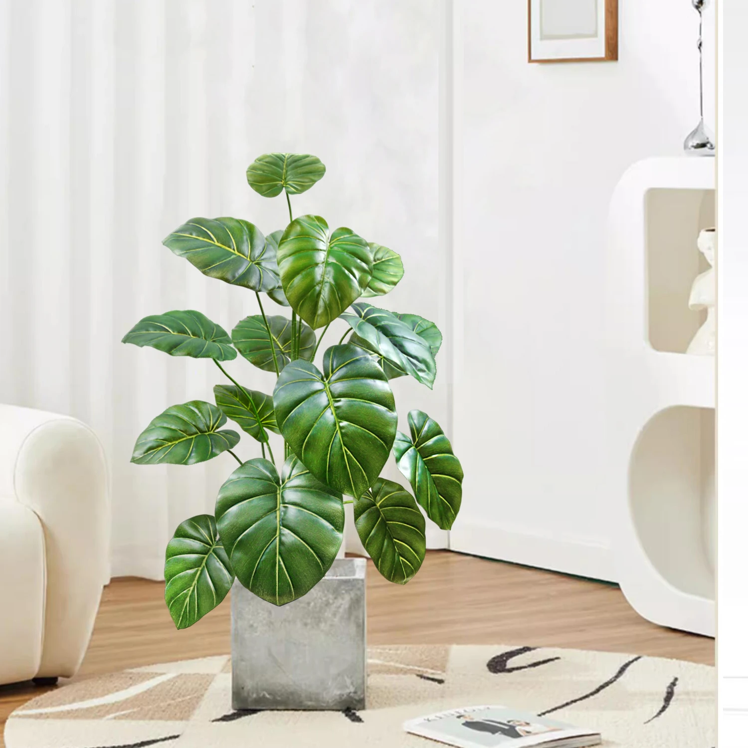 Искусственное украшение дерева монстеры 100 см пластиковые карнавальные листья