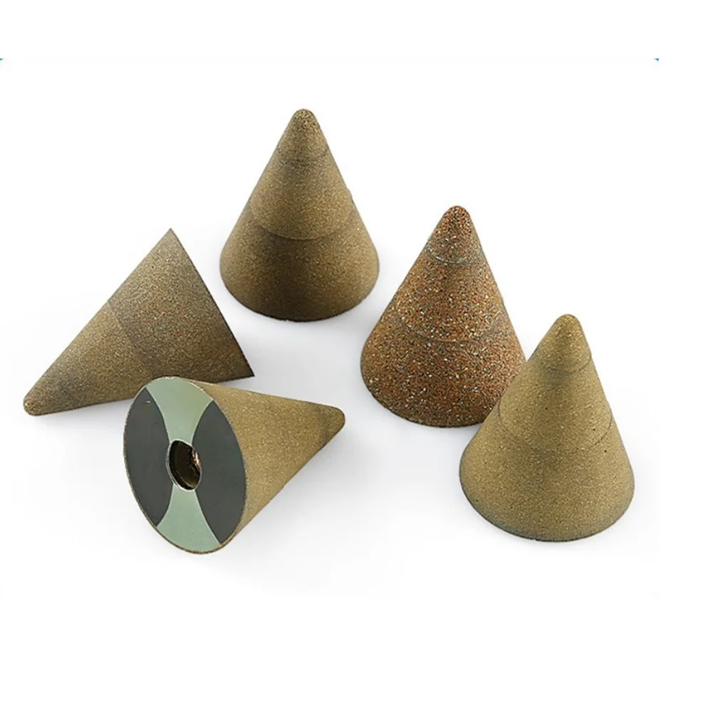 High Quality Countersink Bit Diamond Cone Bit Emery+Silicon Carbide 3Pcs/Set 50# 100# 200# Conical Grinding Head