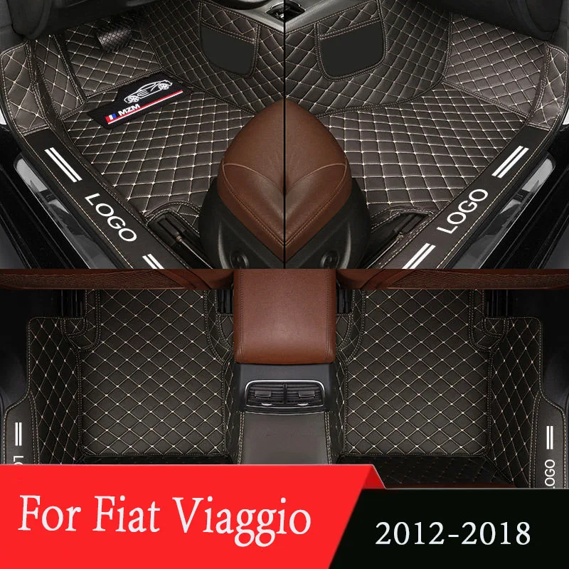 

Ковры для Fiat Viaggio 2018 2017 2016 2015 2014 2013 2012, кожаные противогрязные подкладки для ног, индивидуальные автомобильные коврики, аксессуары для интерьера