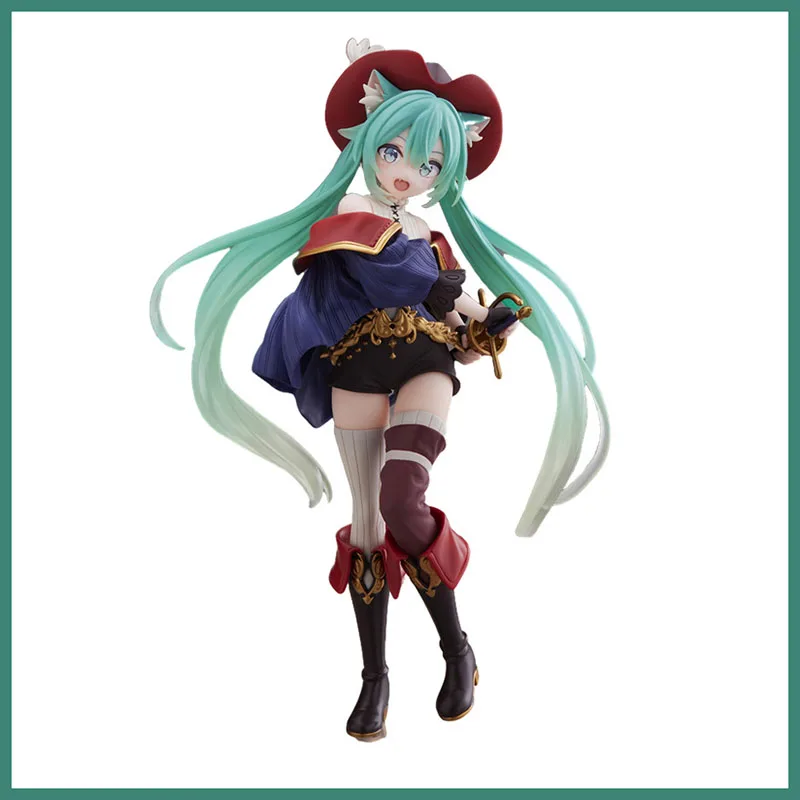 

Готовая продажа, экшн-фигурка Taito Vocaloid, модель Hatsune Miku, Сказочная статуя Puss в ботинках, Коллекционная модель, Настольная статуя