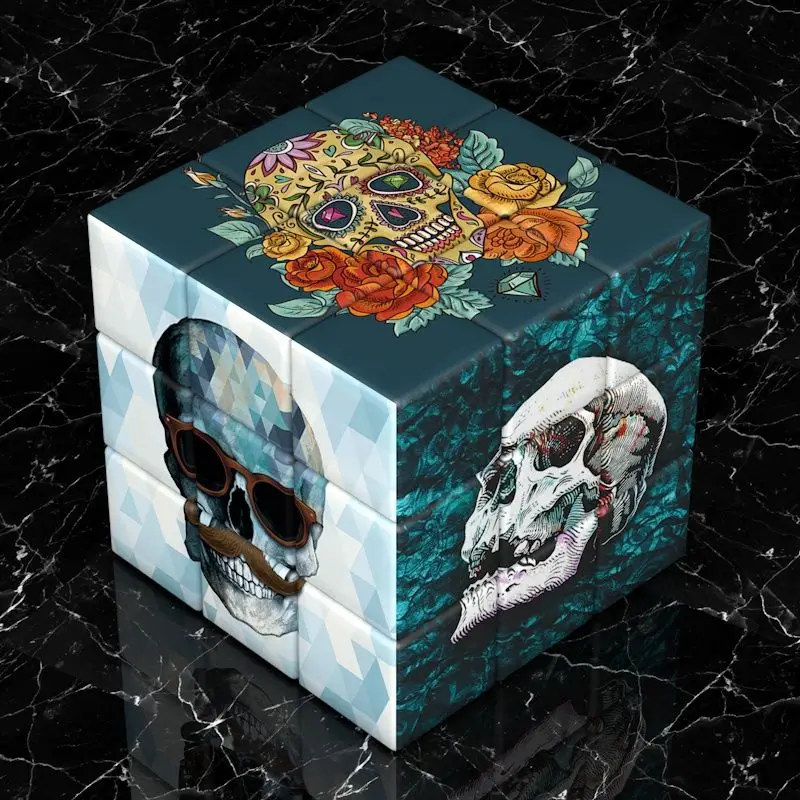 

3x3x3 магический куб Скелет планеты 3x3 скоростной куб-головоломка игровые Игрушки для детей и взрослых расслабляющий волшебный куб подарок игрушки-фиджеты