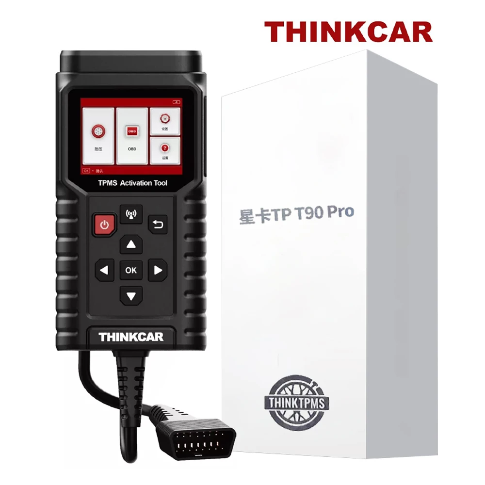 

ThinkCar TP T90 Pro THINKTPMS V1.36 Программатор TPMS OBD2 Автомобильный диагностический код неисправности Инструмент давления в автомобильных шинах Инструмент для обслуживания датчика TPMS