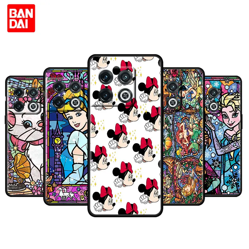 

Cartoon Minnie Stitch Mickey Case for OnePlus 9 9R 8 8T 10 Nord CE N200 2 N100 N10 Pro RT 5G Silicone Cover Capinha Funda Black
