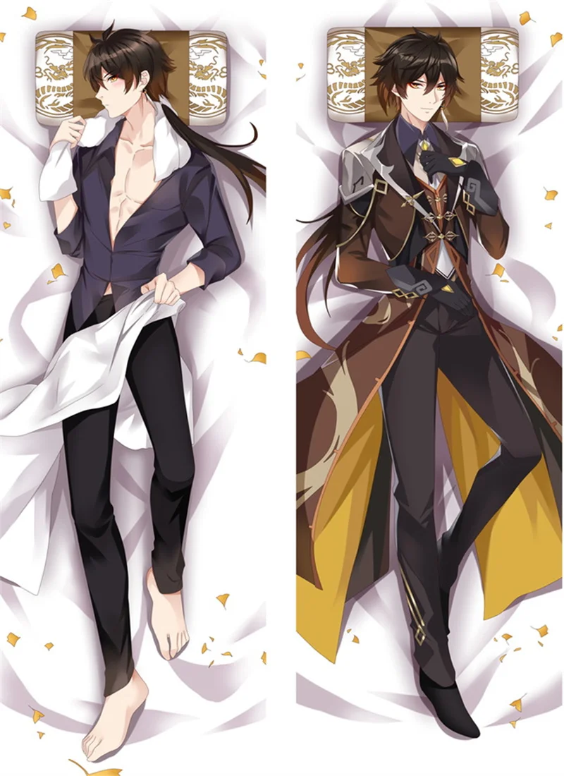 50*180CM Japanese Game Dakimakura Genshin Impact Handsome Kaeya Xiao Pillowcase Hugging Body Pillow cover Otaku Pilow Boyfriend
