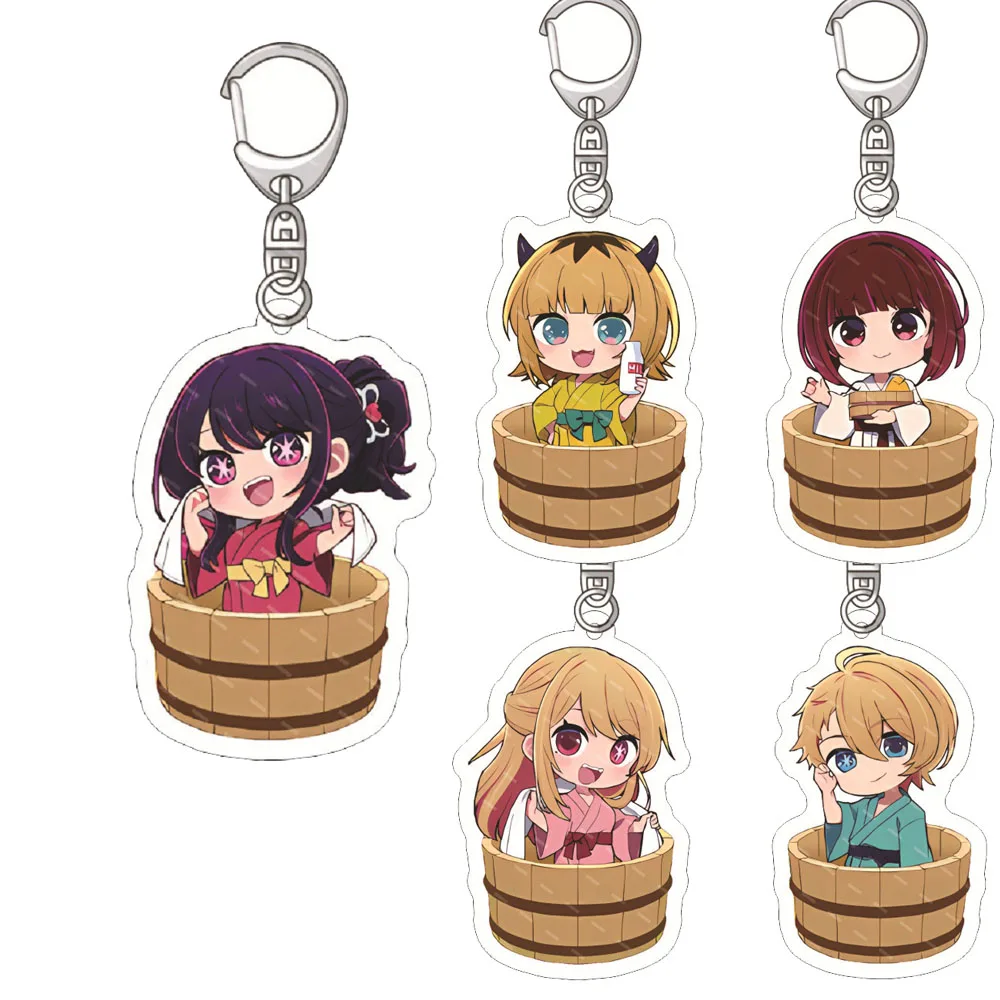

Oshi No Ko I Pushed The Baby Acrylic Key Chain Hoshino Ai Hoshino Rubii Anime Peripheral Key Chain Hanging Ornaments