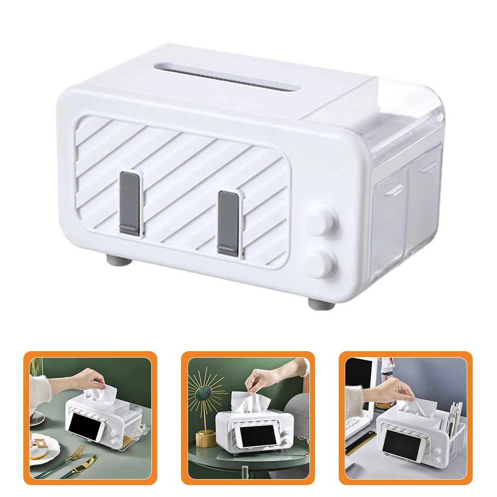 

Rectangular Tissue Holder with Holder Nightstand Organizer Tissue Box