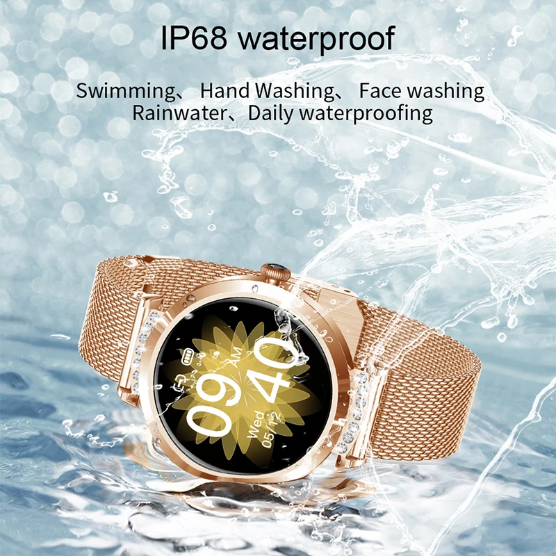 Женские Водонепроницаемые Смарт-часы с пульсометром и будильником |