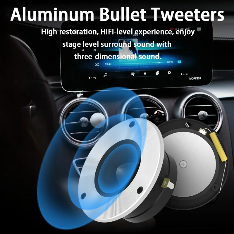 2 шт. 3 9-дюймовый алюминиевый высокочастотный динамик Super Bullet автомобильные
