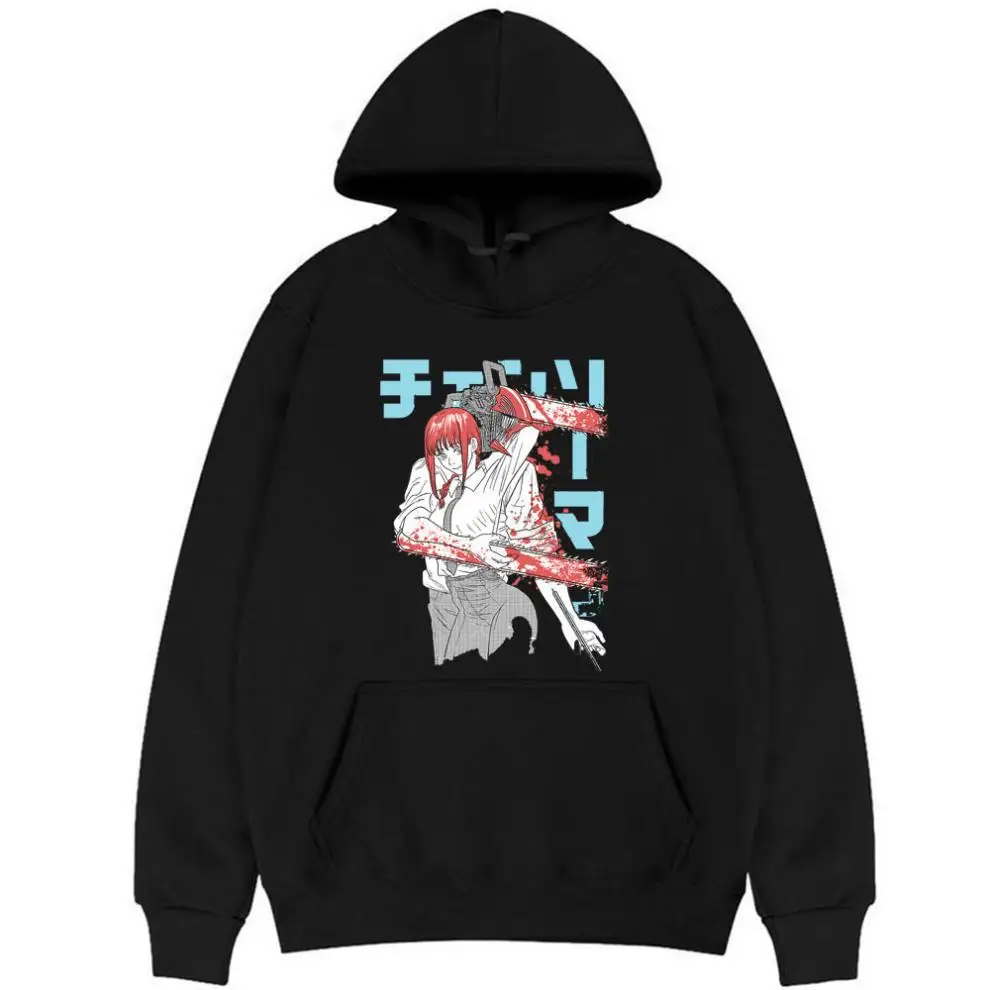 

Anime Chainsaw Man Denji Makima Hoodie Autumn Winter Men Women Long Sleeve Casual Loose Sweatshirt Couple Pullover Sportswear