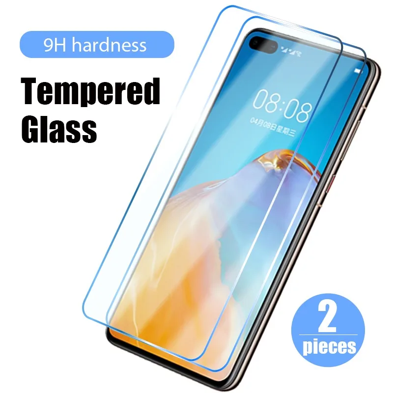 

2Pcs Glass for Huawei P30 P40 P50 P20 Lite 5G Screen Protector for Huawei P Smart S Z 2021 2020 2019 y6 y7 y9 Prime Y8p Y7p Y6p