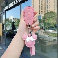 for hyundai elantra 7th 2021 car key case key fob cover keychain car accessories for girls pink