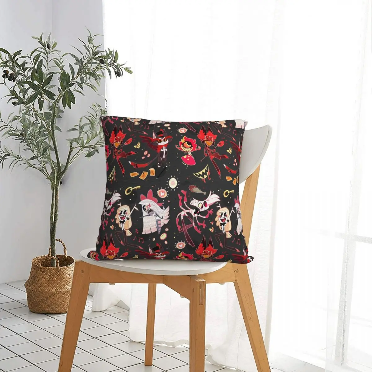 Черная комедия H-HazbinHotels наволочка с персонажами полиэстер чехол для подушки