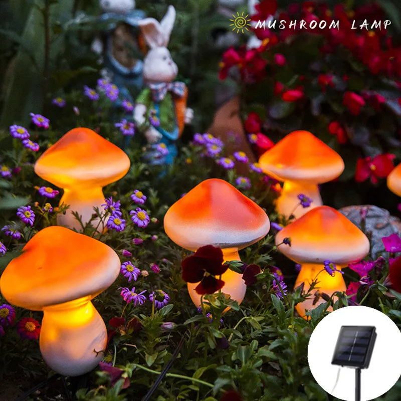 

Solar Led Light Outdoor Solar Garden Lights Cute LED Mushroom Lamp Waterproof for Patio Yard Backyard Lawn Path Street Decor