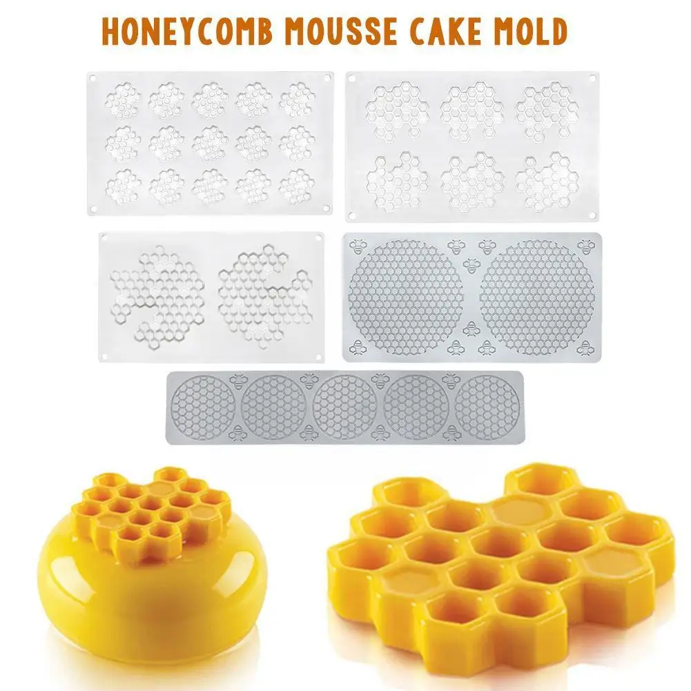 

Bee Honeycomb Design Mousse Pastry Decorative Moulds Dessert Silicone Cake Tools Baking Fondant Bakeware Molds Kitchen I5G3