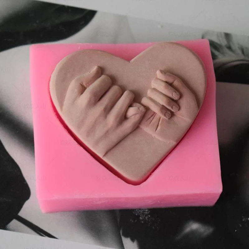 3D Love Heart Shaped Silicone Soap Mold DIY Cake Candle Chocolate Soap Mold food-grade silicone Aromatherapy Candle Mold