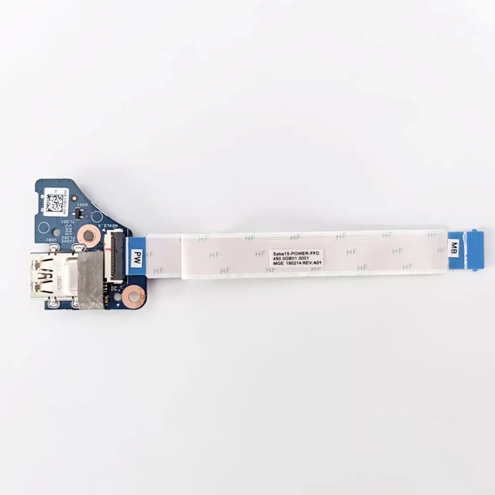 Фото OEM-плата с USB-разъемом и кнопкой питания для ноутбуков HP Envy X360 15-DR, 15M-DR, TPN-W142, 15-DS, 15M-DS, TPN-W143 (кабель для ремонта) №2