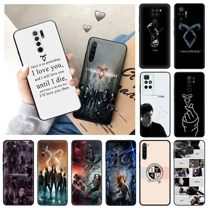 

Мягкие чехлы для телефонов Redmi 9a 9i 9c 6 6a 7a 8a k40 Shadowhunters RedmiNote 8T 8 7 9 Pro 9T 9S, черный матовый чехол