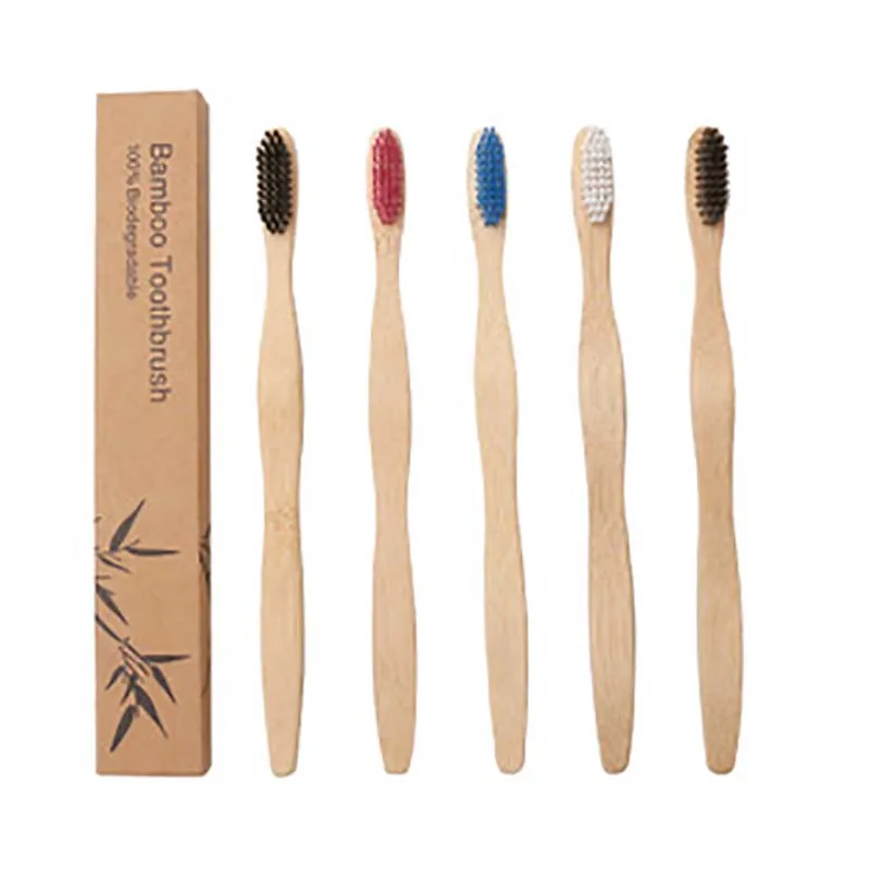 

4/8/10PCS Bamboo Toothbrush Wood Handle Tooth Brush Eco Friendly Adults Child Oral Care Soft Hair Tooth Brush​ Makeup