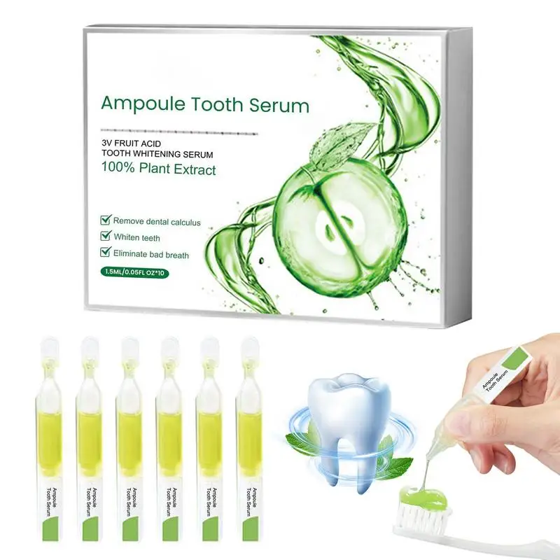 

Teeth Whitening Serum 10pcs Whitener Remove Plaques And Tartars Clean The Mouth Tooth Brushing Essence Brush Teeth Tooth Decay