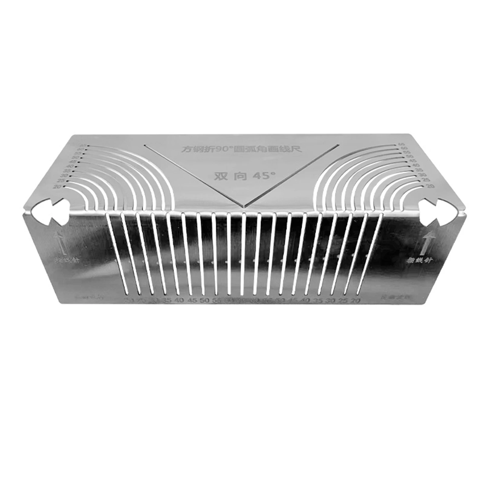 Прецизионная гибкая линейка для измерения угла из алюминиевого сплава, многофункциональный инструмент для маркировки дуги, квадратная угловая линейка для деревообработки