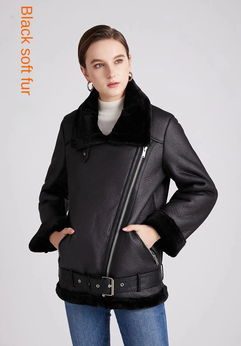 Enlarge Jackets for Women Winter Coats  Leather Jacket Faux Leather Sheepskin Coat Outwear Casaco Casaca Para Mujer Fashion Streetwear