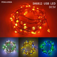 usb sk6812 led string christmas lights for bedroom ws2812b rgb led light bluetooth full color addressable individually dc5v