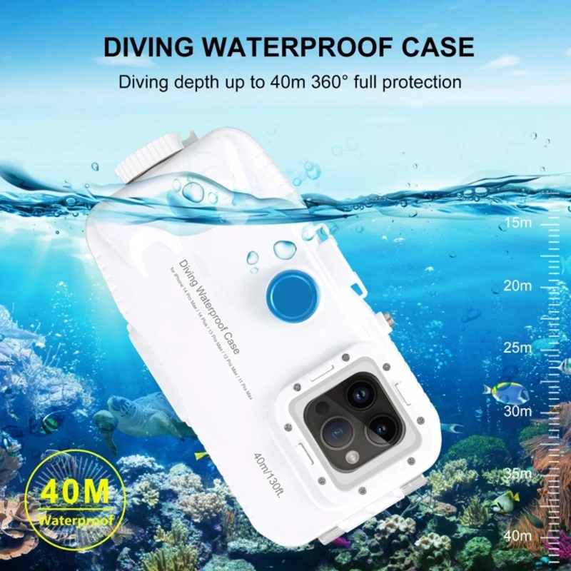 

Underwater Photo Video Cellphone 30ft Diving Cover for 14 13 12 Pro/ProMax