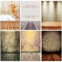 vinyl custom vintage brick wall wooden floor photography backdrops photo background studio prop hk 01