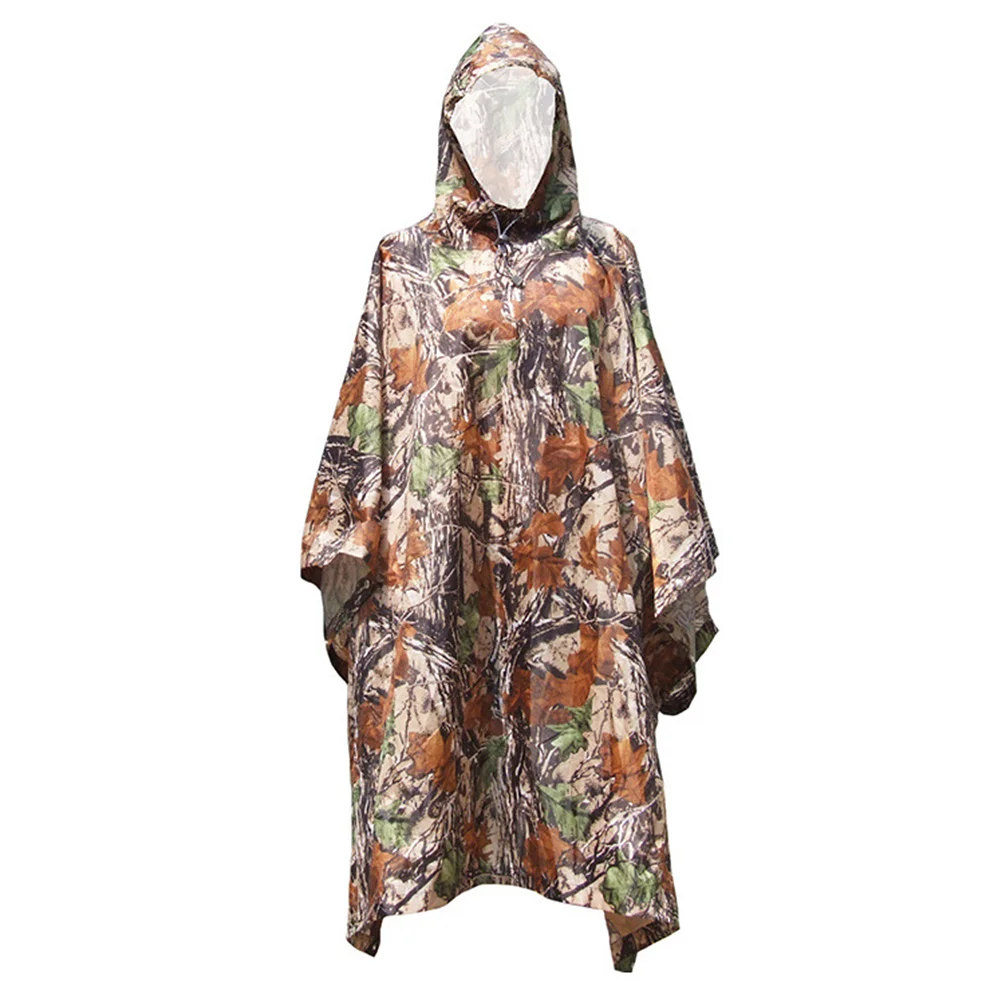 

Rain Coat Riding Awning Travel Poncho Jungle Camouflage Polyester Poncho Rain Poncho Mountaineering Raincoat Multifunction