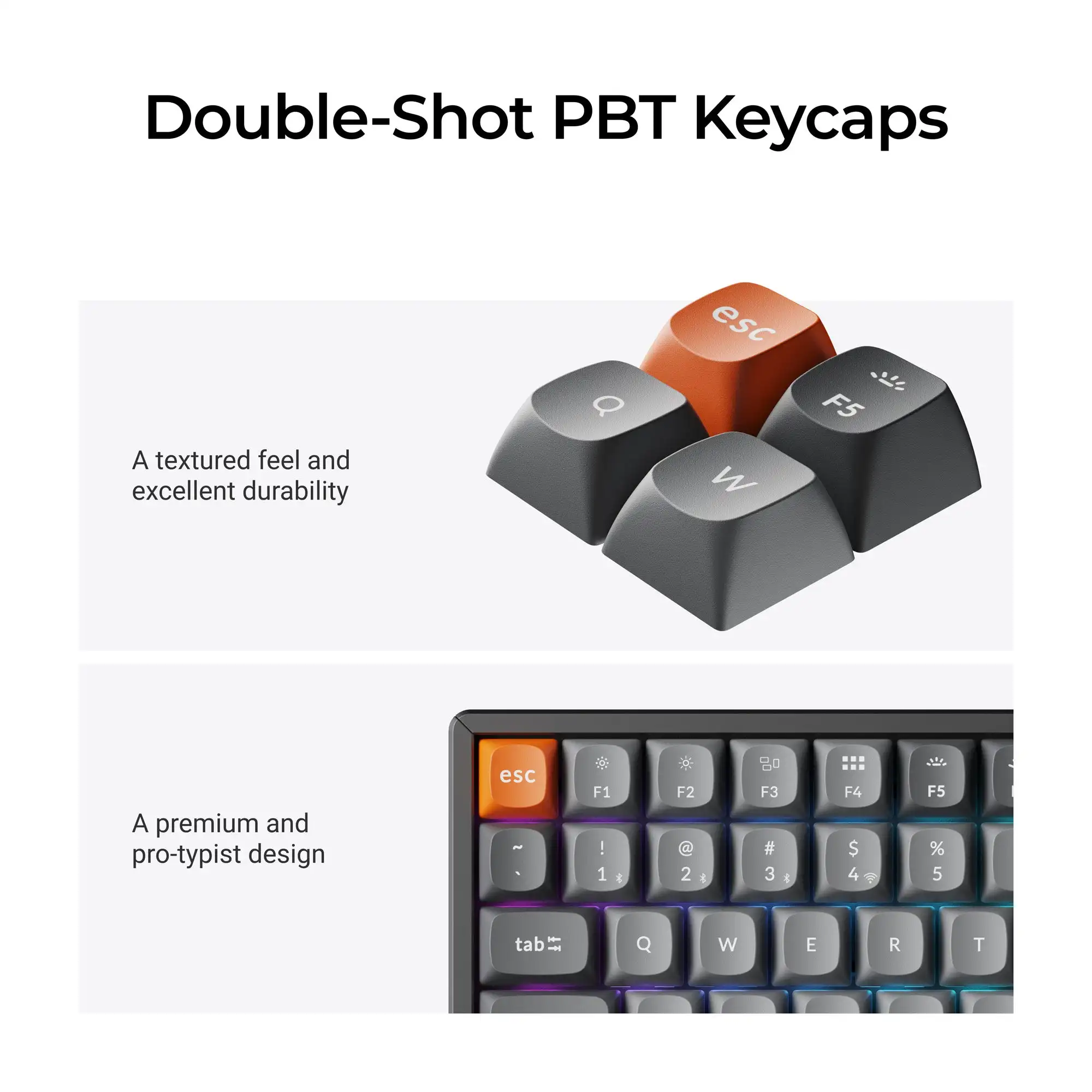 Беспроводная механическая клавиатура Keychron K2 Max QMK с алюминиевым корпусом, RGB-подсветкой и кейкапами Double-Shot PBT (art.: 3920ca428a3ec) - 3920ca428a3ec