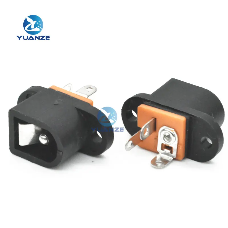 

10 шт., адаптер питания постоянного тока с ушками DC016, 3 контакта, Регулировка размера иглы DIP, 5, 5 ммx2, 1 мм, разъем питания 5,5 мм x 2,5 мм