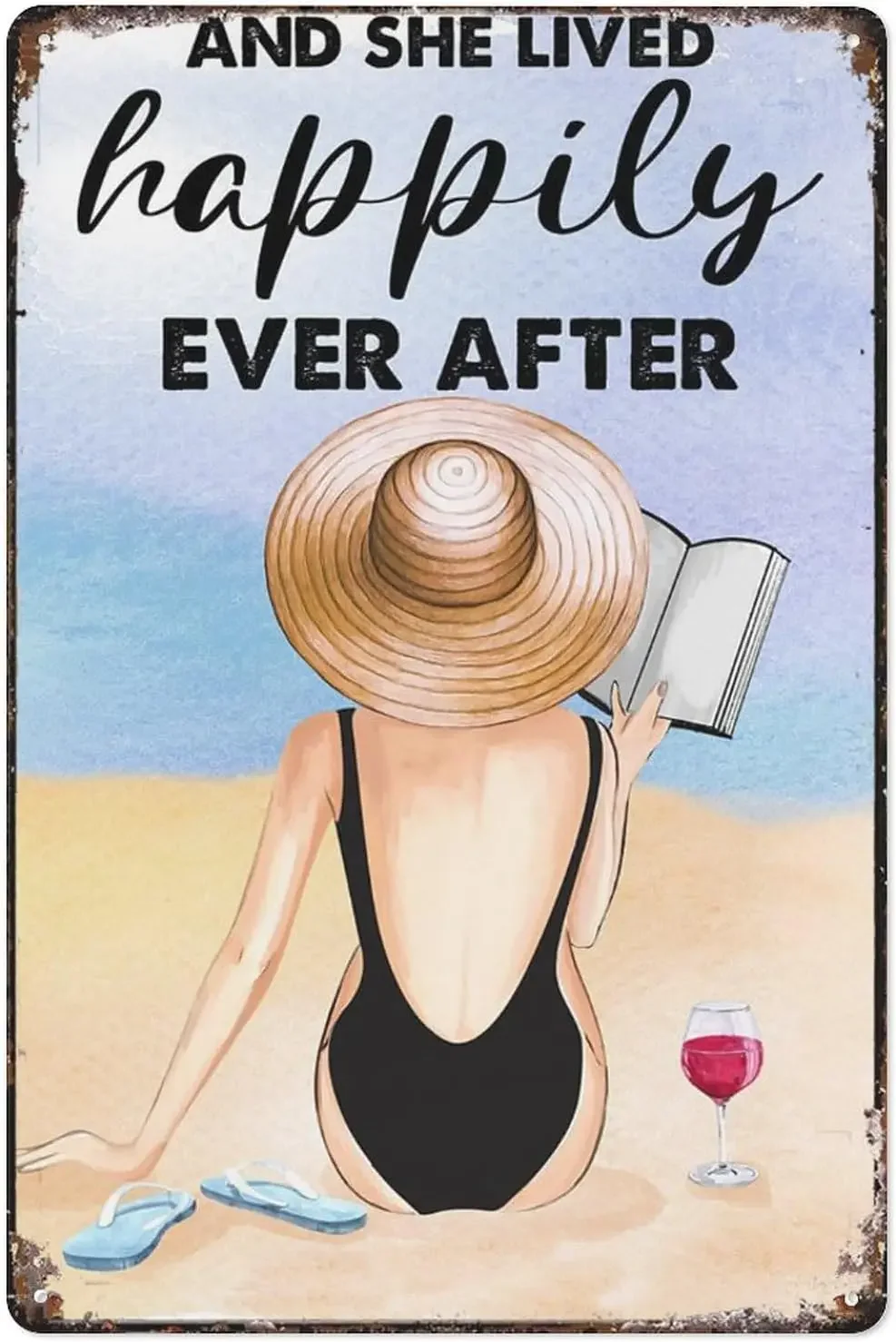 Металлический жестяной знак Boston Terrier-и она жила счастливо и для любителей собак