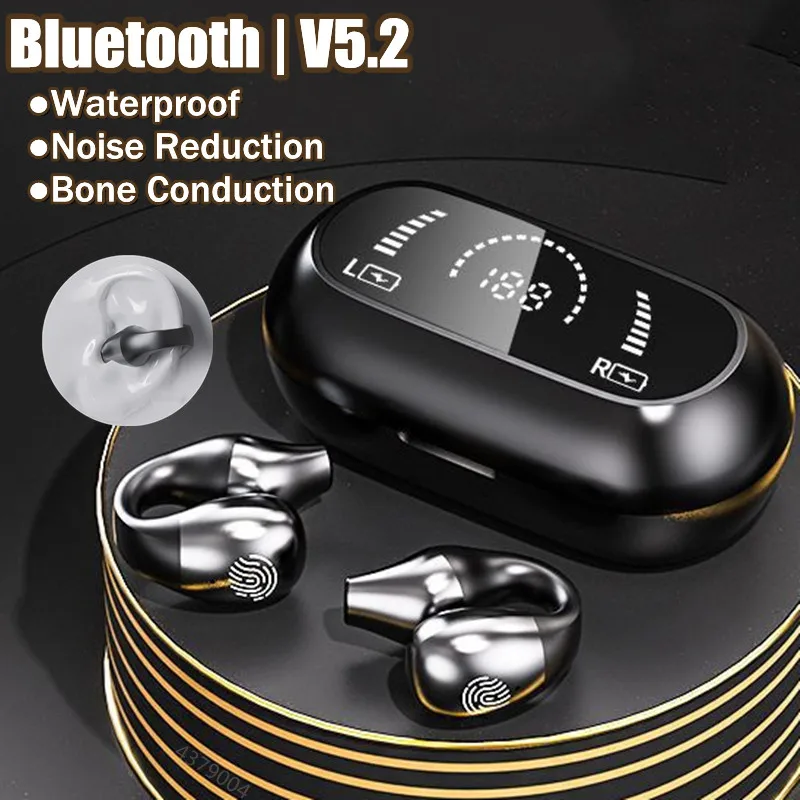 

New Bluetooth 5.2 Wireless Headphones Bone Conduction Noise Reduction Stereo Music Headset Waterproof Sports Earphone