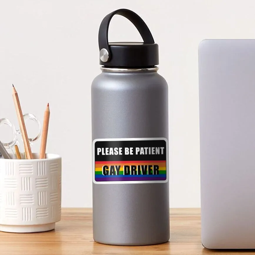 

LGBT Driver Sticker for Laptop Decor Bedroom Car Cute Cartoon Art Fashionable Public Suitcase