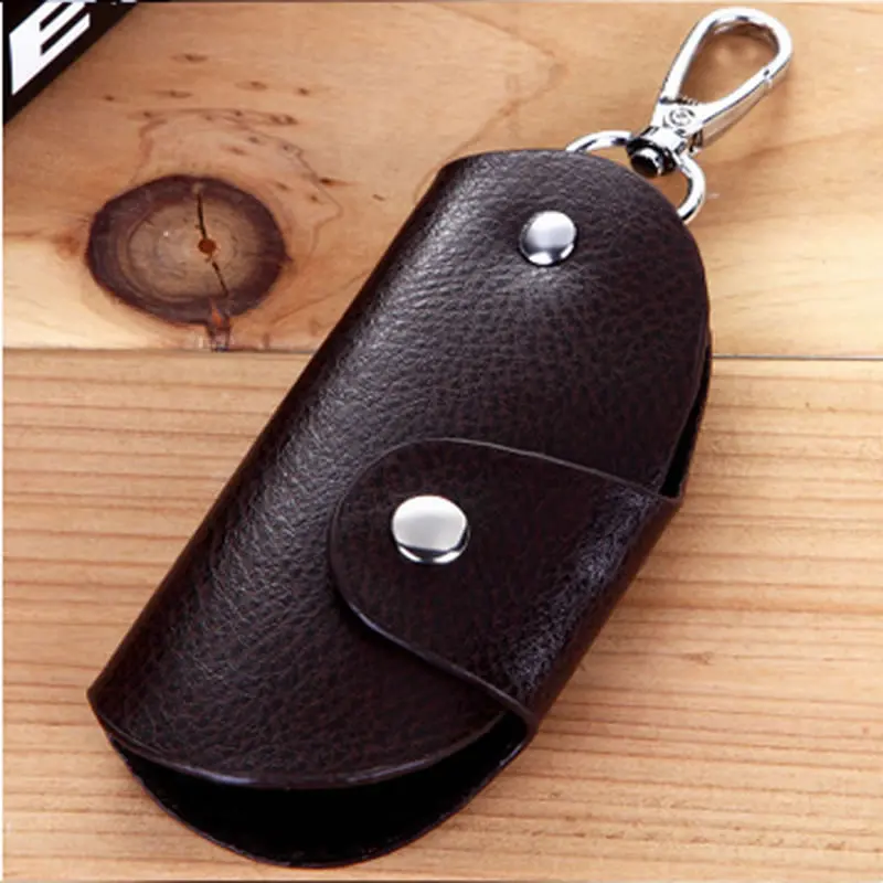 Fashion Men Women Leather for Key Chain Accessory Pouch Bag Wallet for Case for images - 6
