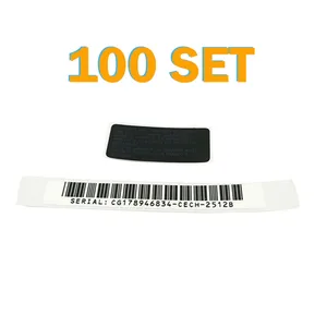 100SET CECH-2512B Housing Shell Warranty Seal & Serial No Label Sticker For SONY PS3