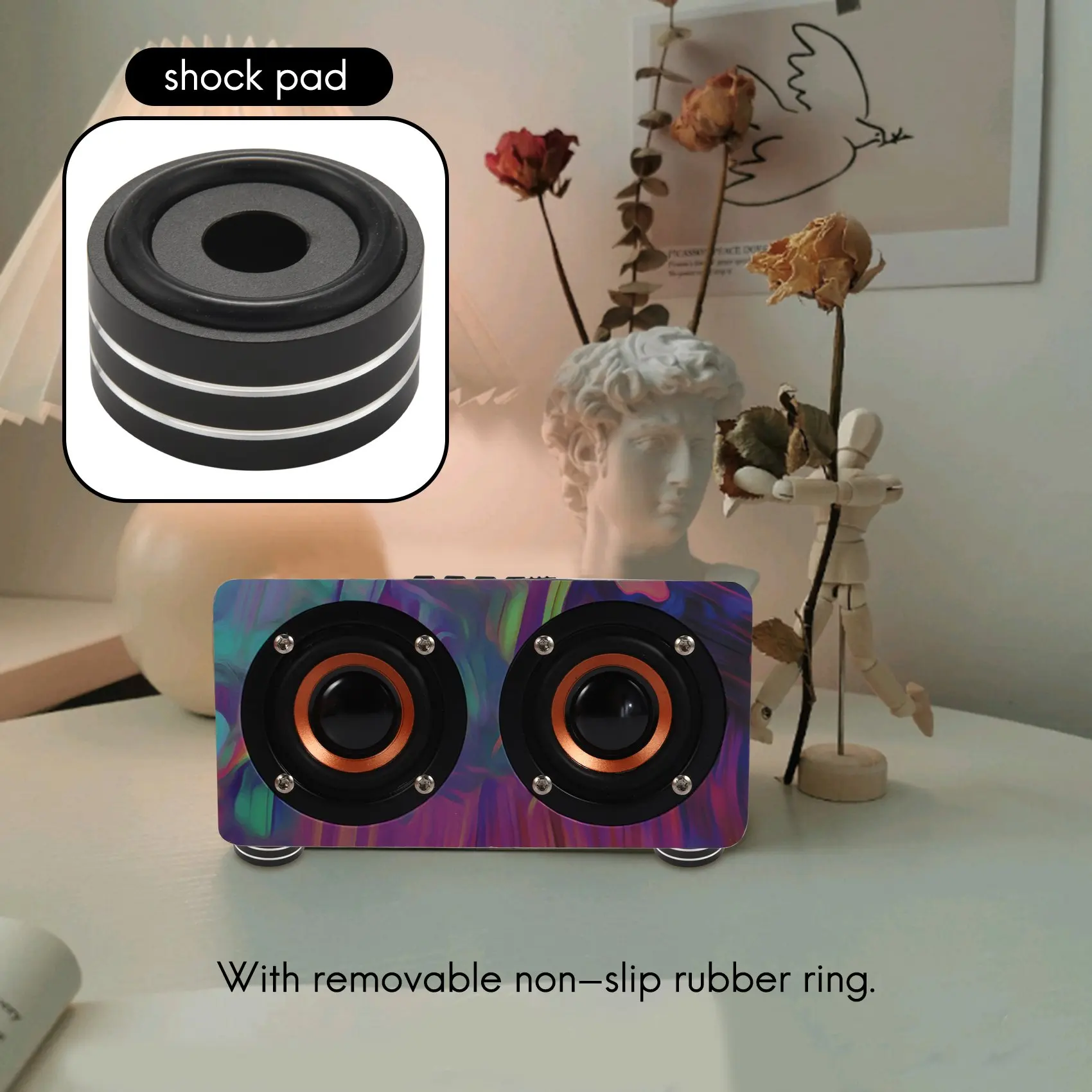 4 шт. 40 х2 0 мм алюминиевый HiFi усилитель динамик изоляционная подставка