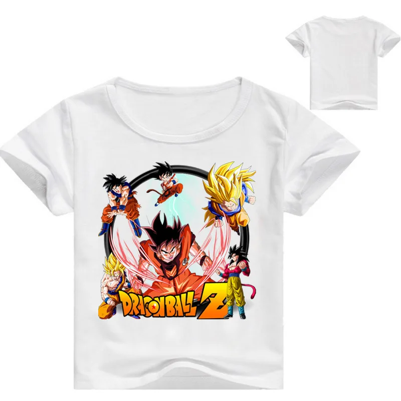 

Children's Summer Short T Cartoon Dragon Ball Children's Short-sleeved T-shirt Round Neck Casual Children's Clothing T-shirt Top