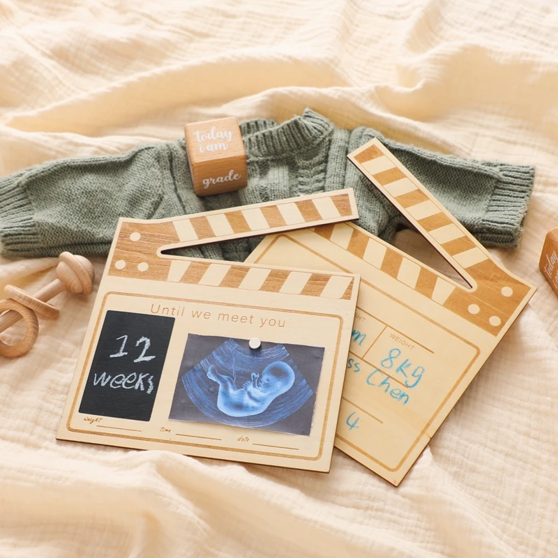 głosowany drewniany rekwizyt do zdjęć noworodka dla dzieci w wieku 0-12 miesięcy unisex