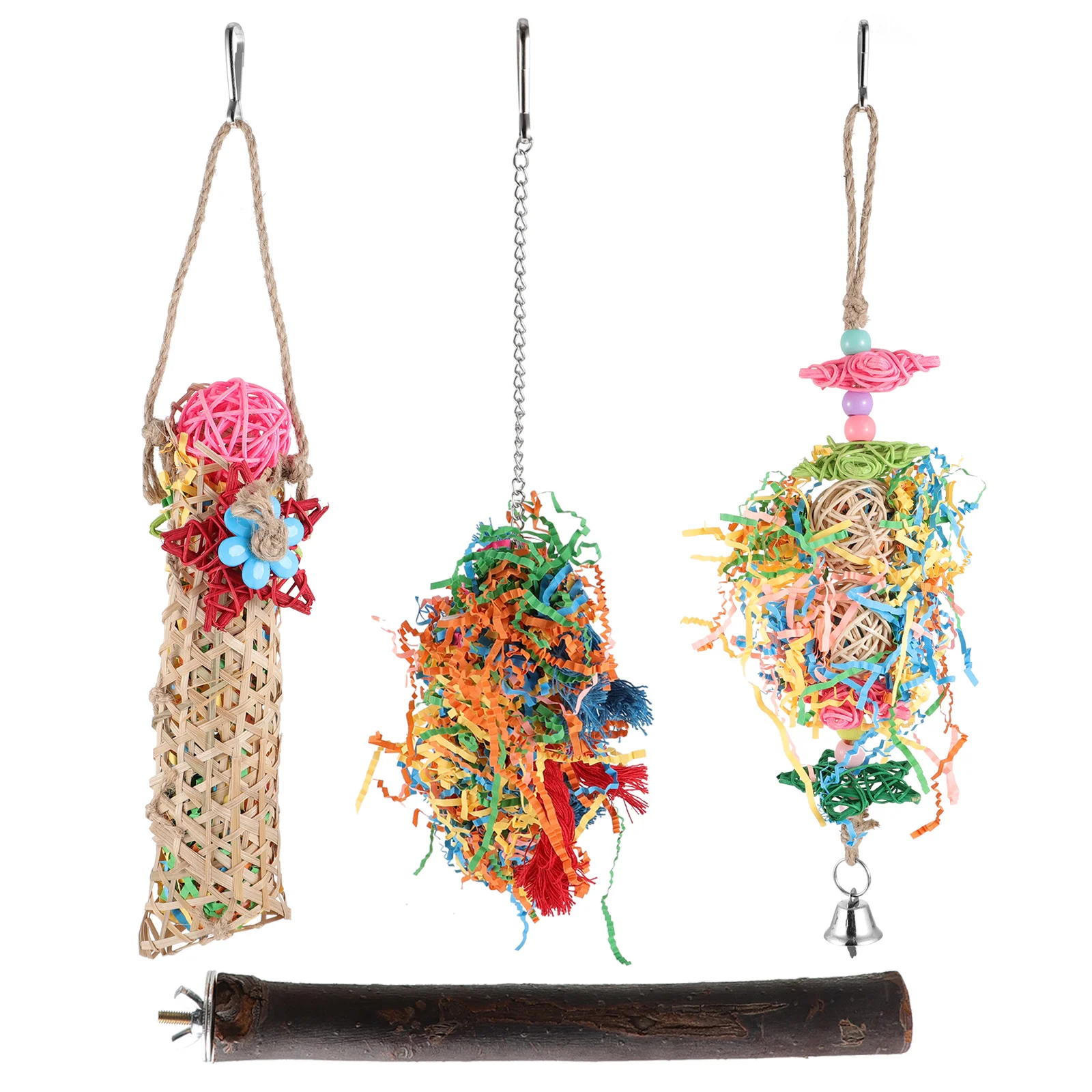 

Toys Bird Toy Parrot Chewing Hanging Cage Shredder Loofah Parakeet Bite Conure Foraging Parakeets Cockatiel Shred Biting Pet