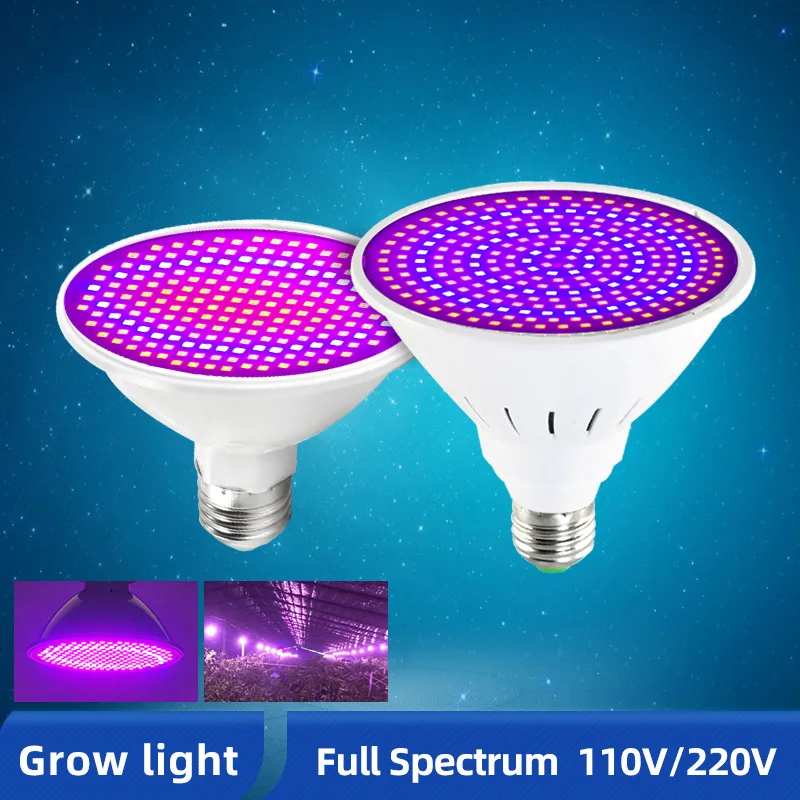 

OK-B LED Grow Light E27 Lampada LED Grow Lamp Full Spectrum 4W 30W 50W 80W Indoor Plant Lamp IR UV Flowering Hydroponics