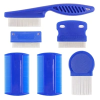 6 pieces set pet lice combs dog grooming flea comb cat tear stain comb for removal dandruff hair stain nit for dogs cats