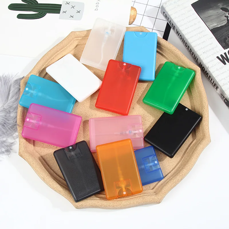 

20ml Card Spray Bottle Perfume Alcohol Disinfection Refillable Bottling Macaron Travel Press Portable Sub-Bottling