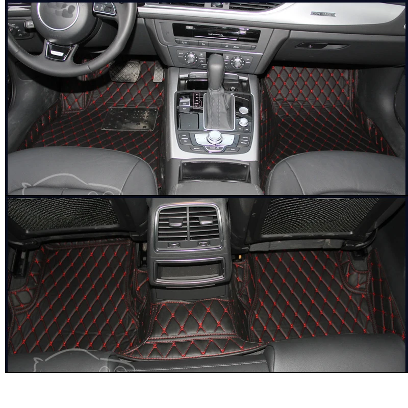 Leather Car Interior Floor Mat for Audi A6 2004 2005 2006 2007 2008 2009 2010 2011 Accessories Allroad Carpet Rug C6 Avant
