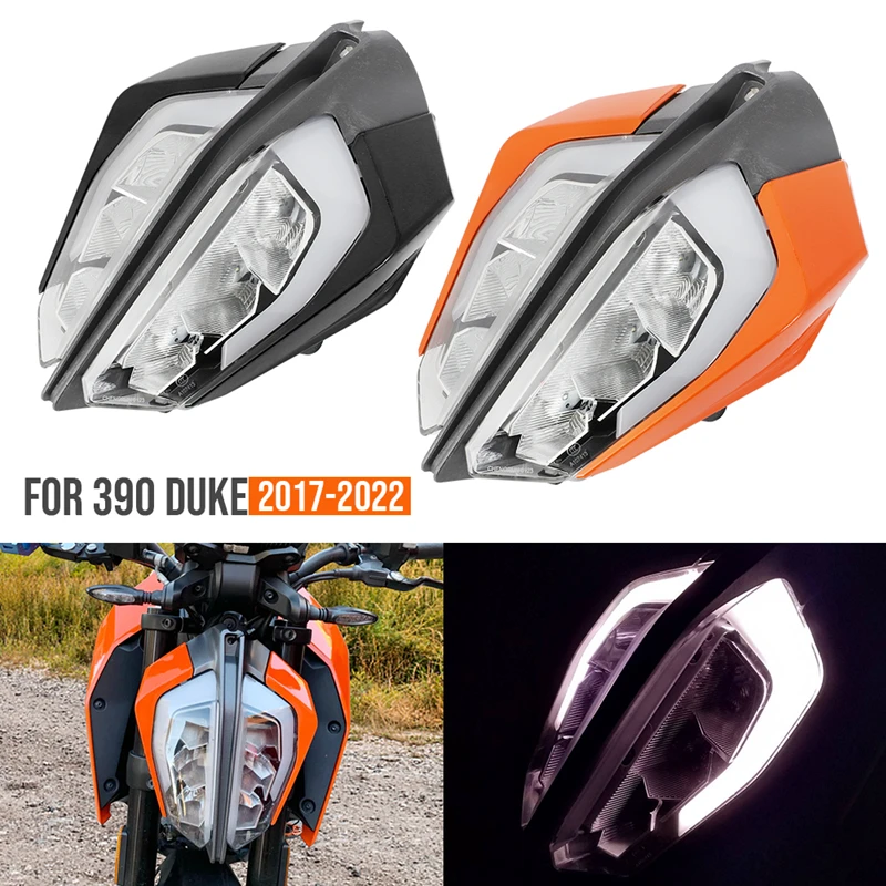 

Motorcycle Headlight Assembly Headlamp Shell For Duke 390 390Duke 2017-2022 2021 ABS Front Lights Side Panel Fairing Frame Cover