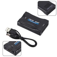 hdmi compatible to scart composite 1080p video scaler converter audio adapter for dvd tv high quality