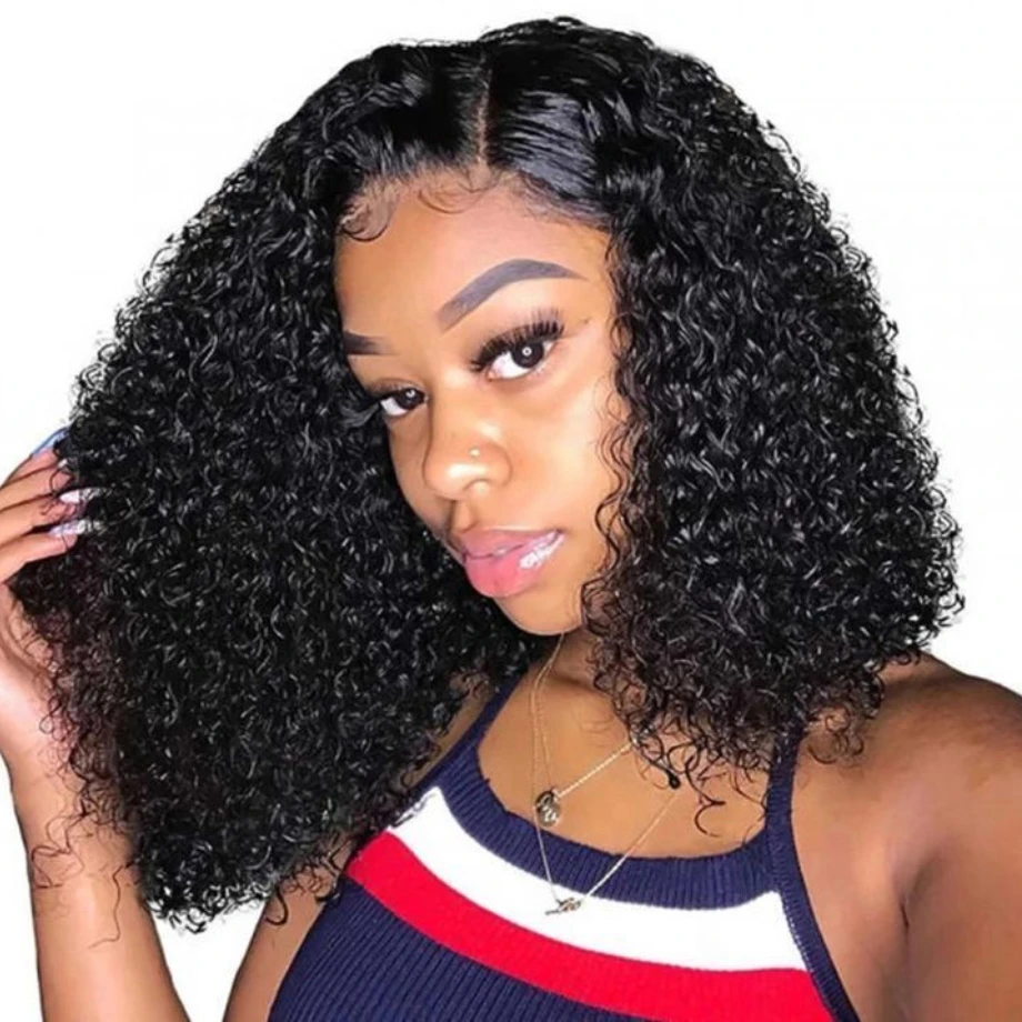 

Kinky Curly Bob Wig Human Hair Brazilian 13×4 Lace Wigs Short Bob Human Hair Wigs For Women Lace Front Wig Remy Hair Pre Plucked